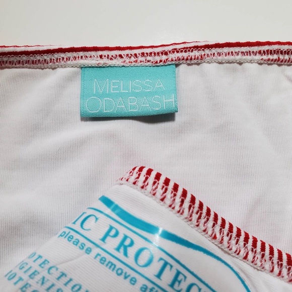 NEW Melissa Odabash St Kitts Red White Gingham Bikini Bottom 4 6 Small - Picture 6 of 7